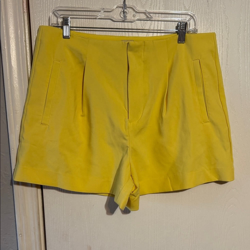 a new day Bright Yellow High Waist Women's Shorts
